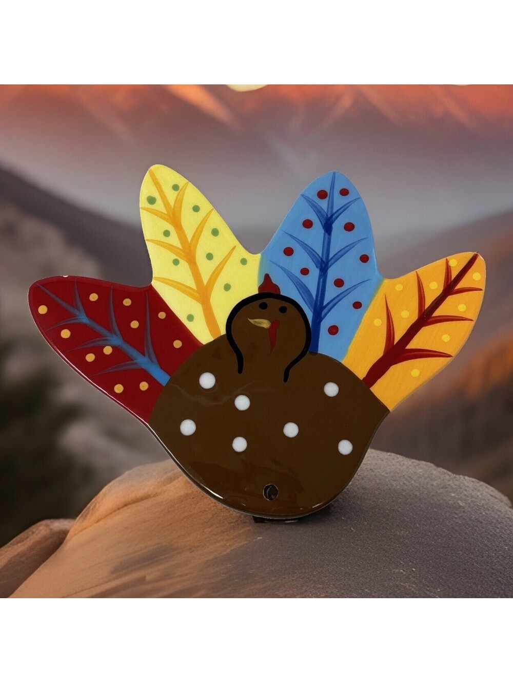 Coton Colors Happy Everything MINI Attachment TURKEY Thanksgiving Fall Decor GUC